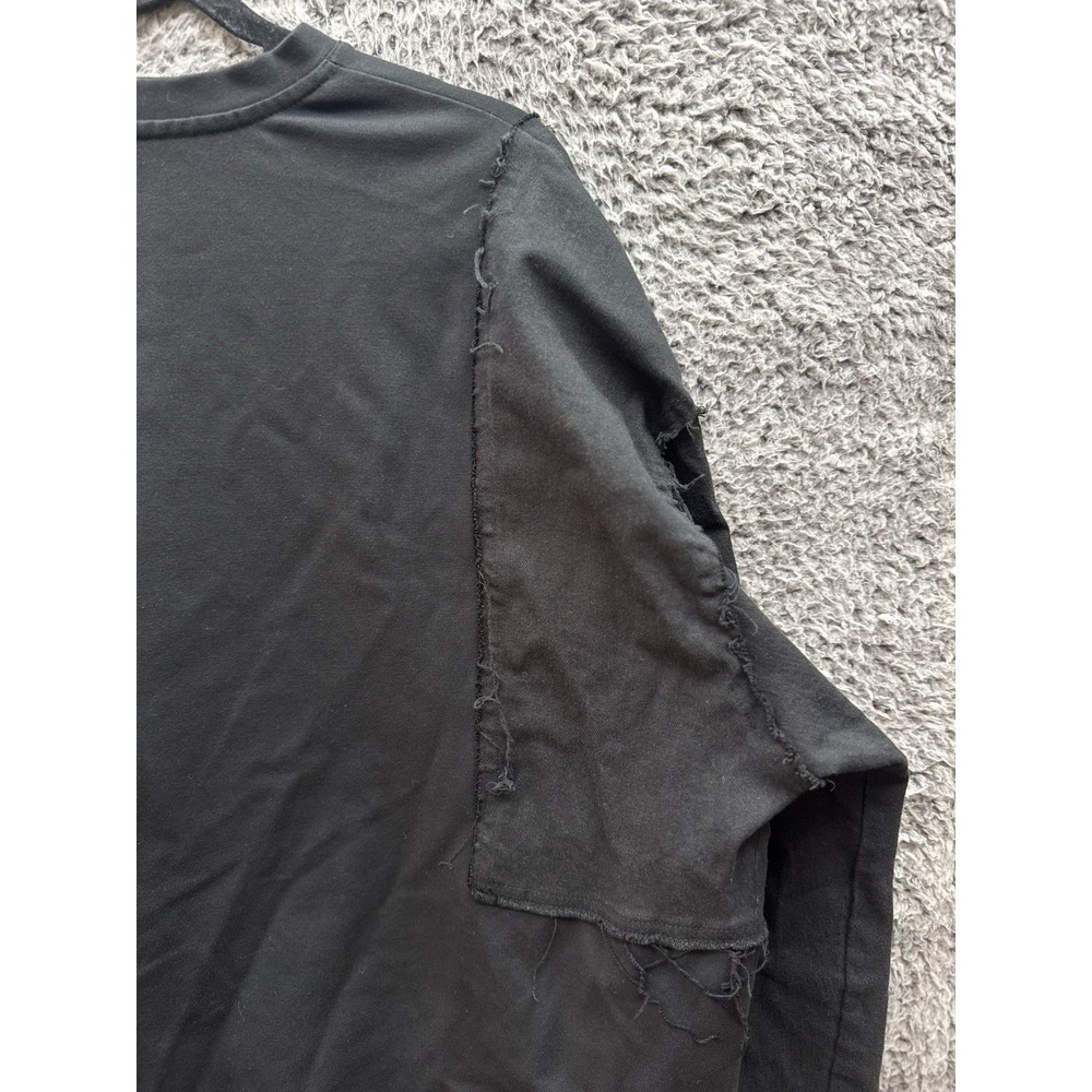 Err;Or Distressed Patchwork Pullover Long Sleeve … - image 5